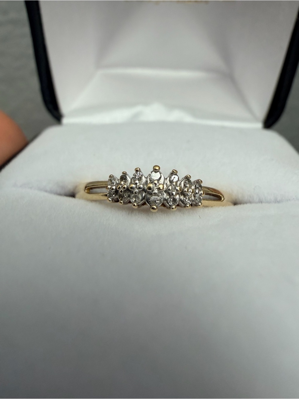 10k Solid Gold Diamond RingDiamond Cluster Ring - Women's Jewelry
